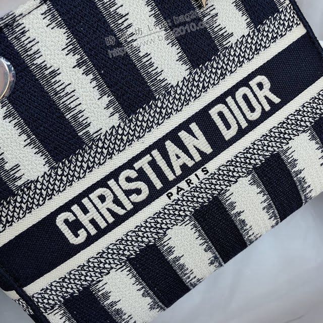 Dior女包 迪奧Lady Dior電圖藍刺繡戴妃包 Dior手提肩背斜挎包  dfk1787